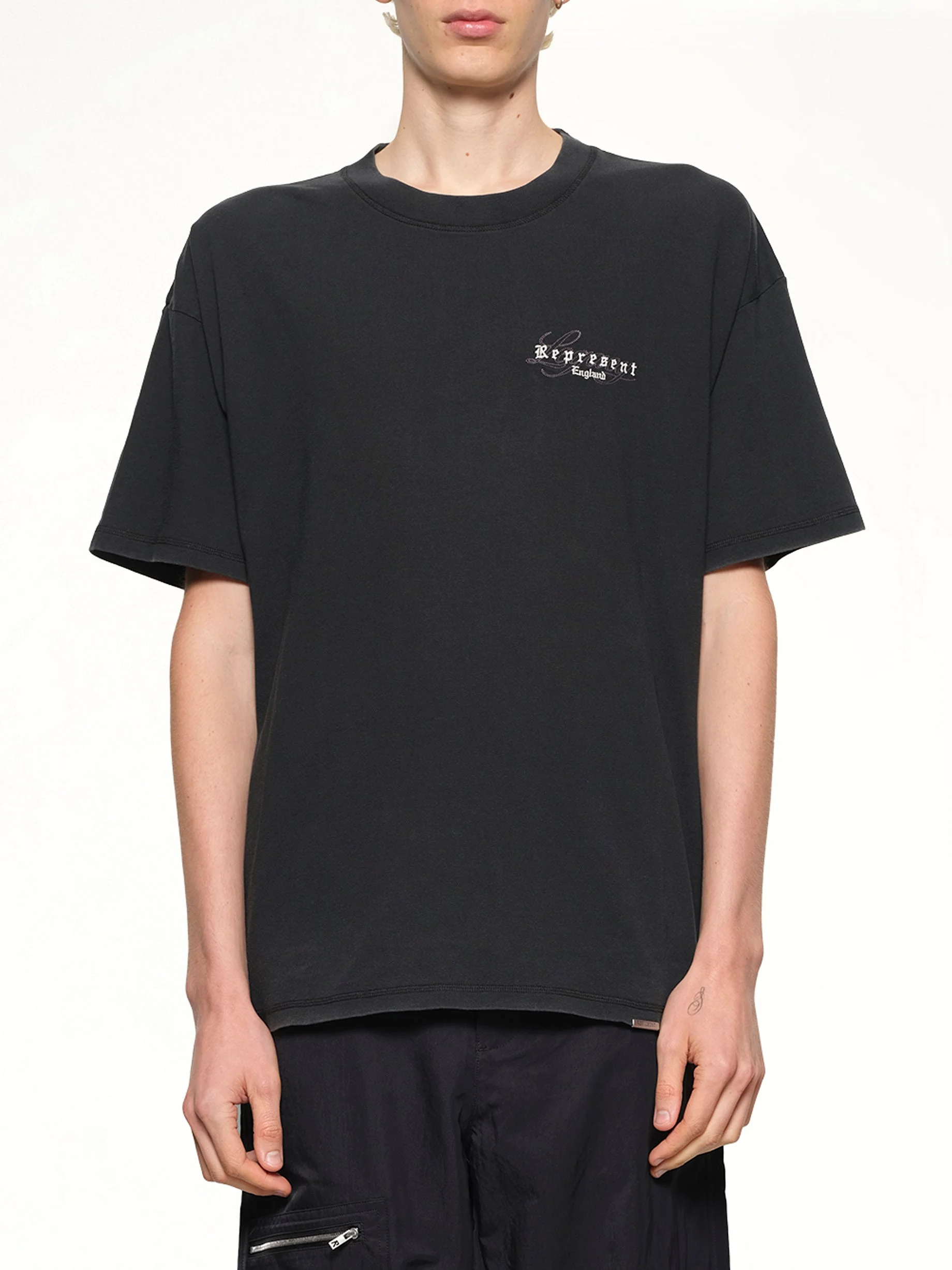 Represent Legacy Overprint T-Shirt in Vintage Black - 1