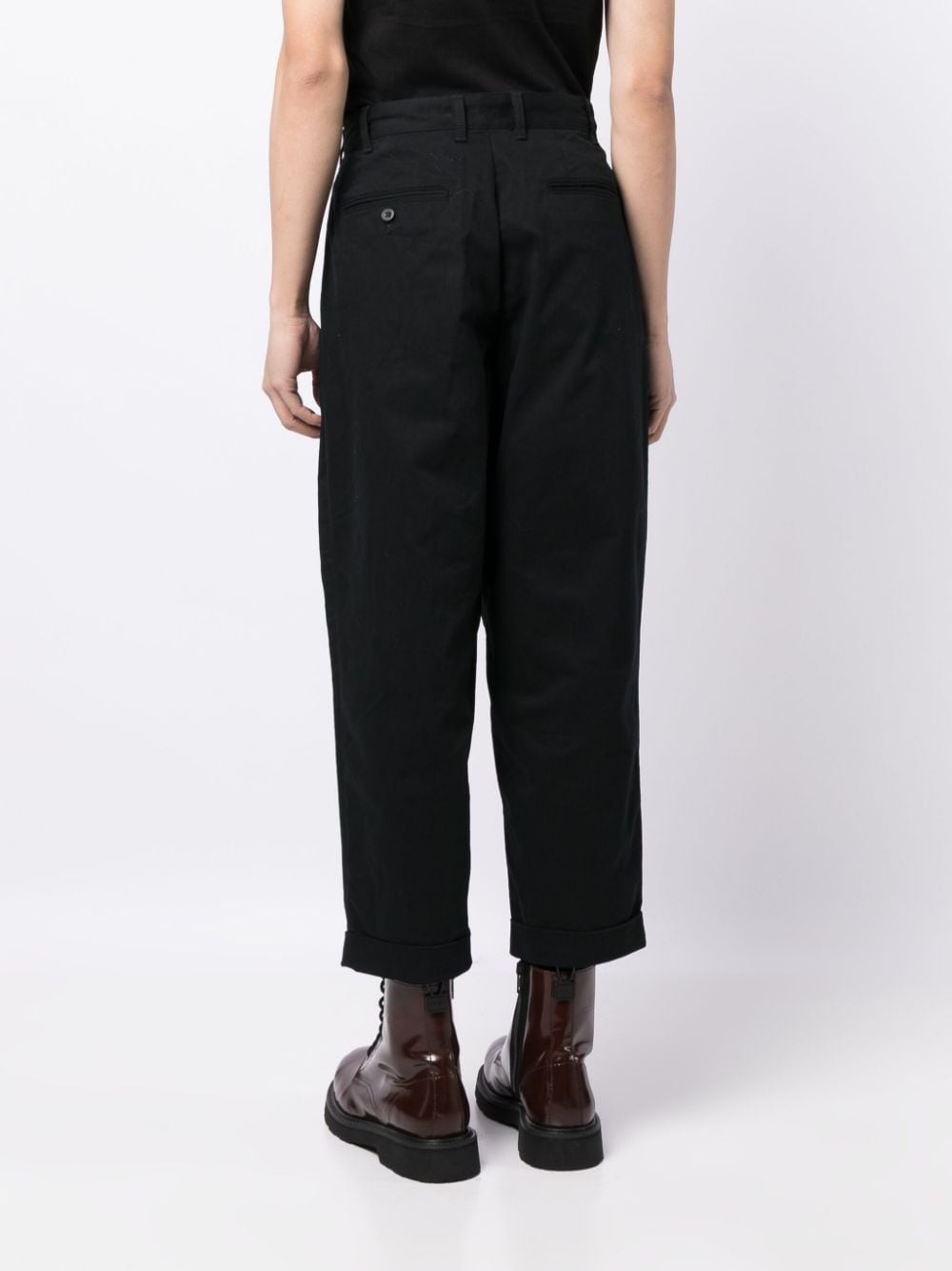 2Pleats cotton cropped trousers - 4