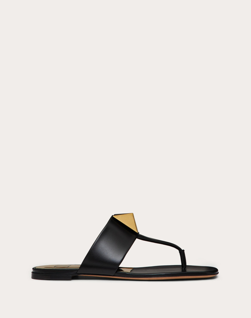 ONE STUD CALFSKIN FLAT THONG SANDAL - 1