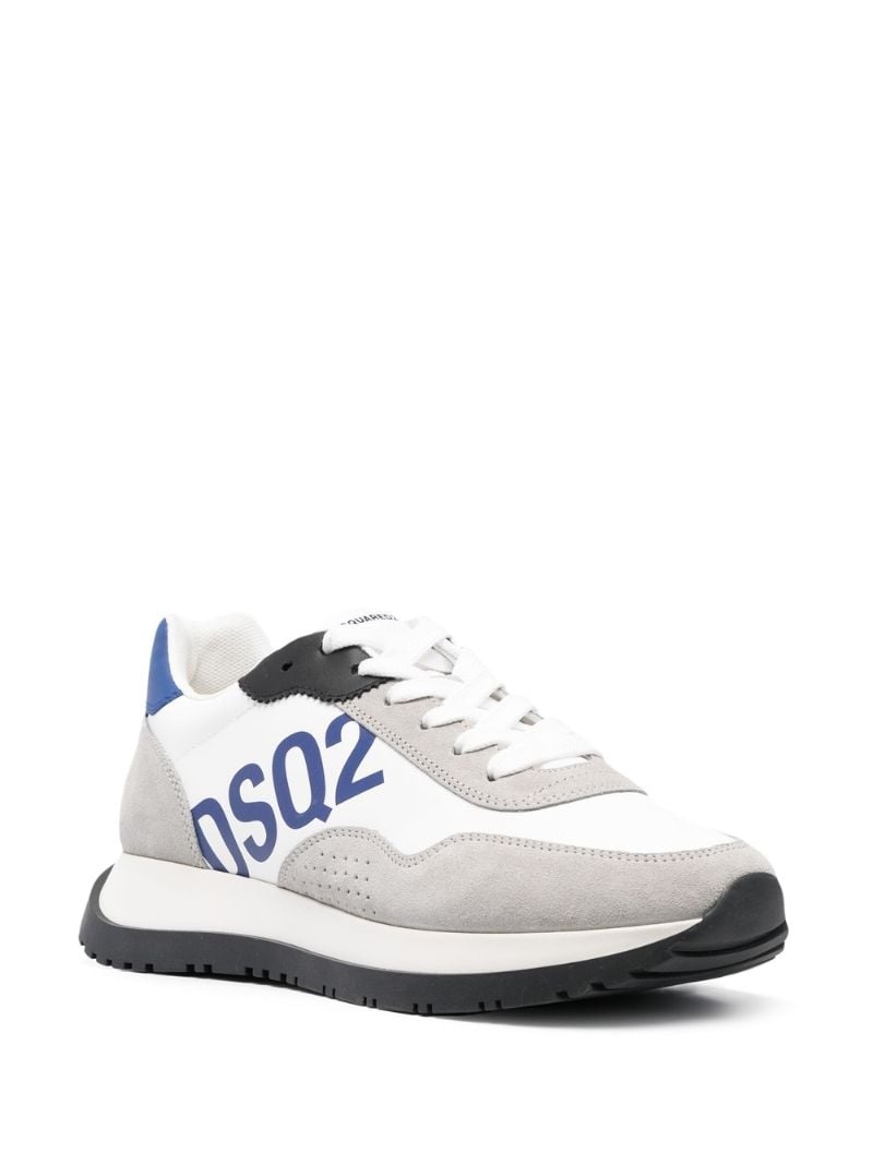 Running logo-print sneakers - 2