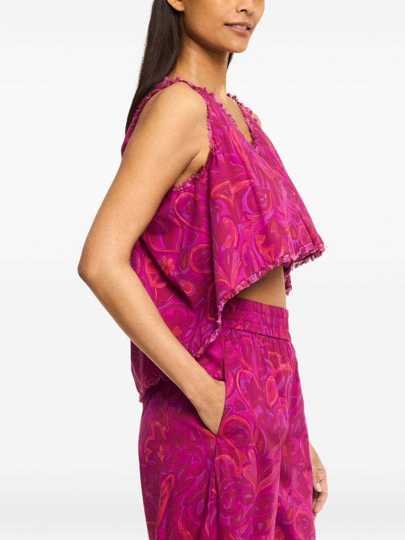 Ibbie Paisley Bloom frayed-edge blouse 4