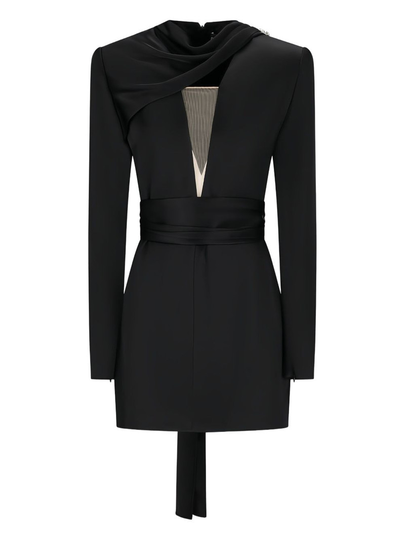 scarf crystal detail mini dress 1