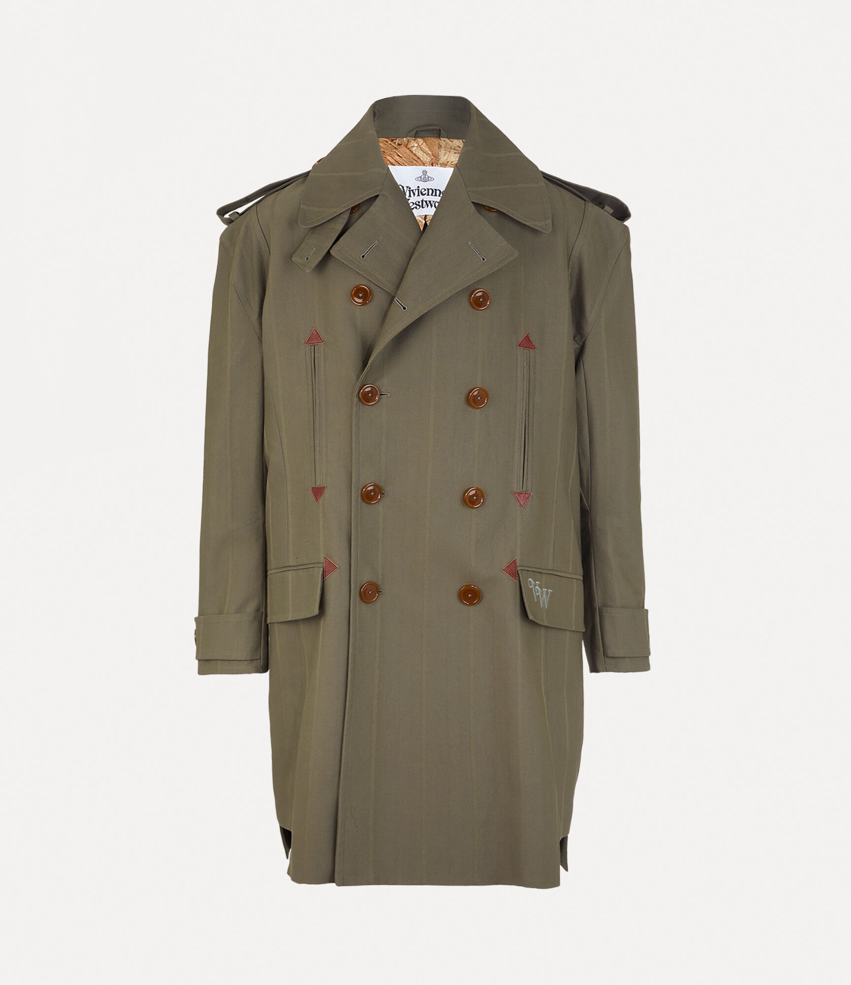 STRIPPED TRENCH COAT - 1
