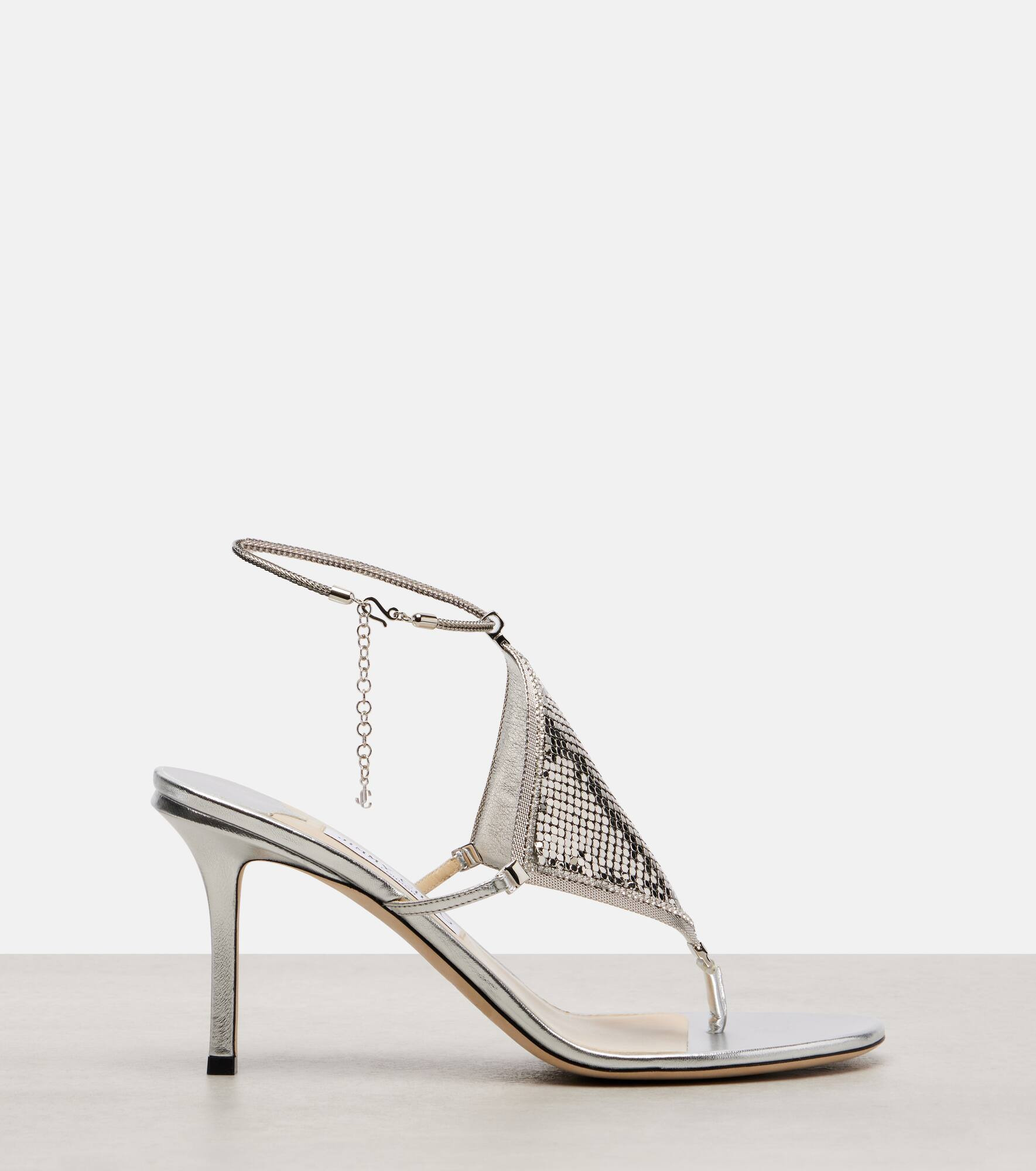 Archive Thong 85 metallic leather sandals - 4