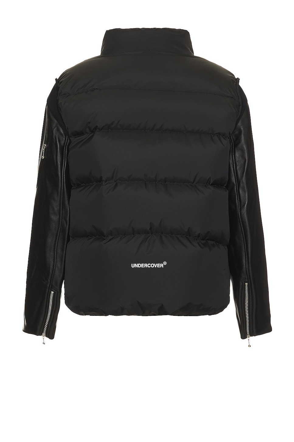 Leather Sleeve Puffer Blouson - 2