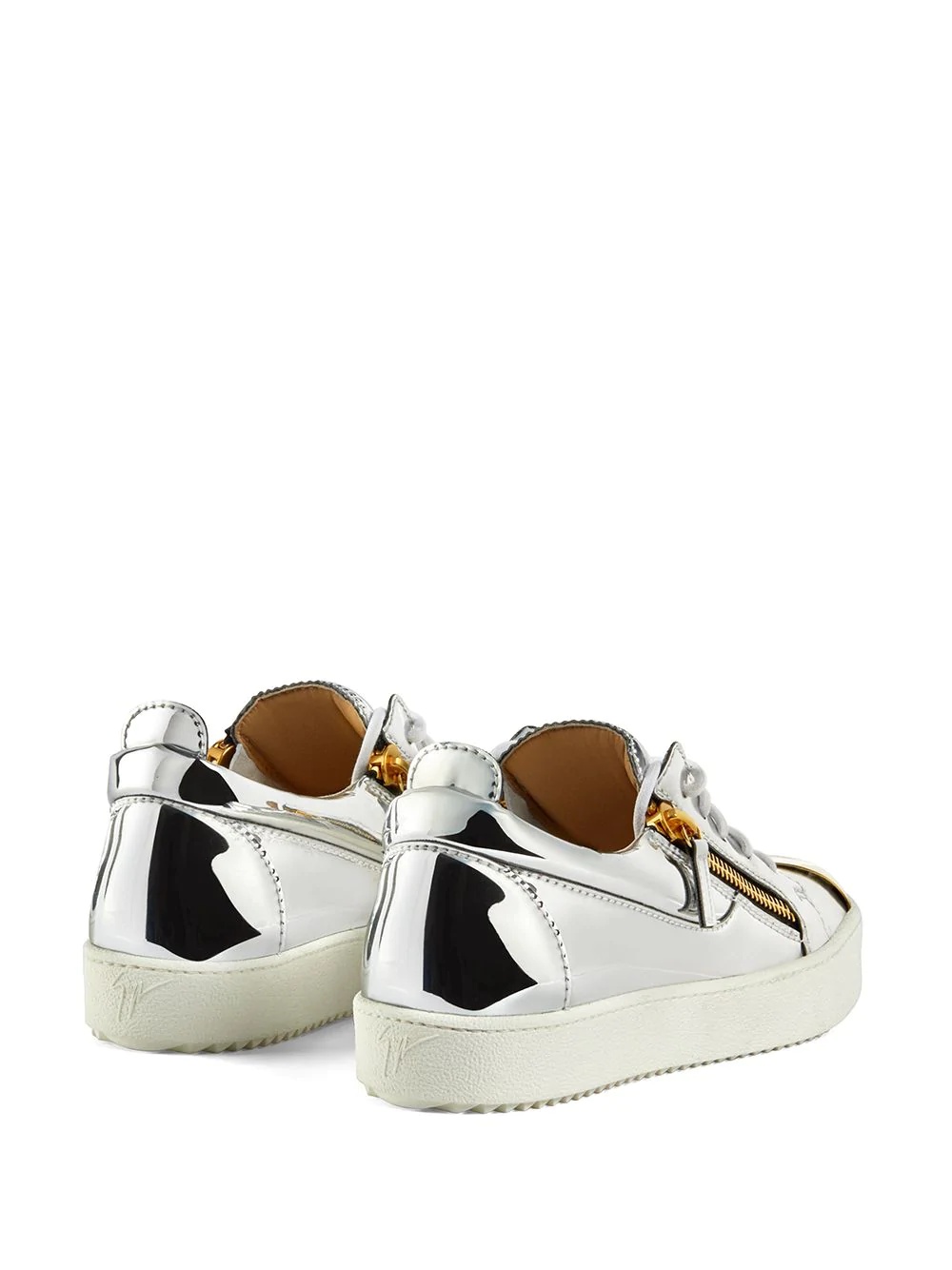 Frankie metallic low-top sneakers - 3