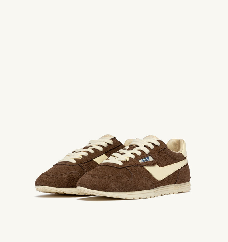 AUTRY WINDSPIN SNEAKERS IN TUNDRA AND RUTABAGA SUEDE AND LEATHER outlook