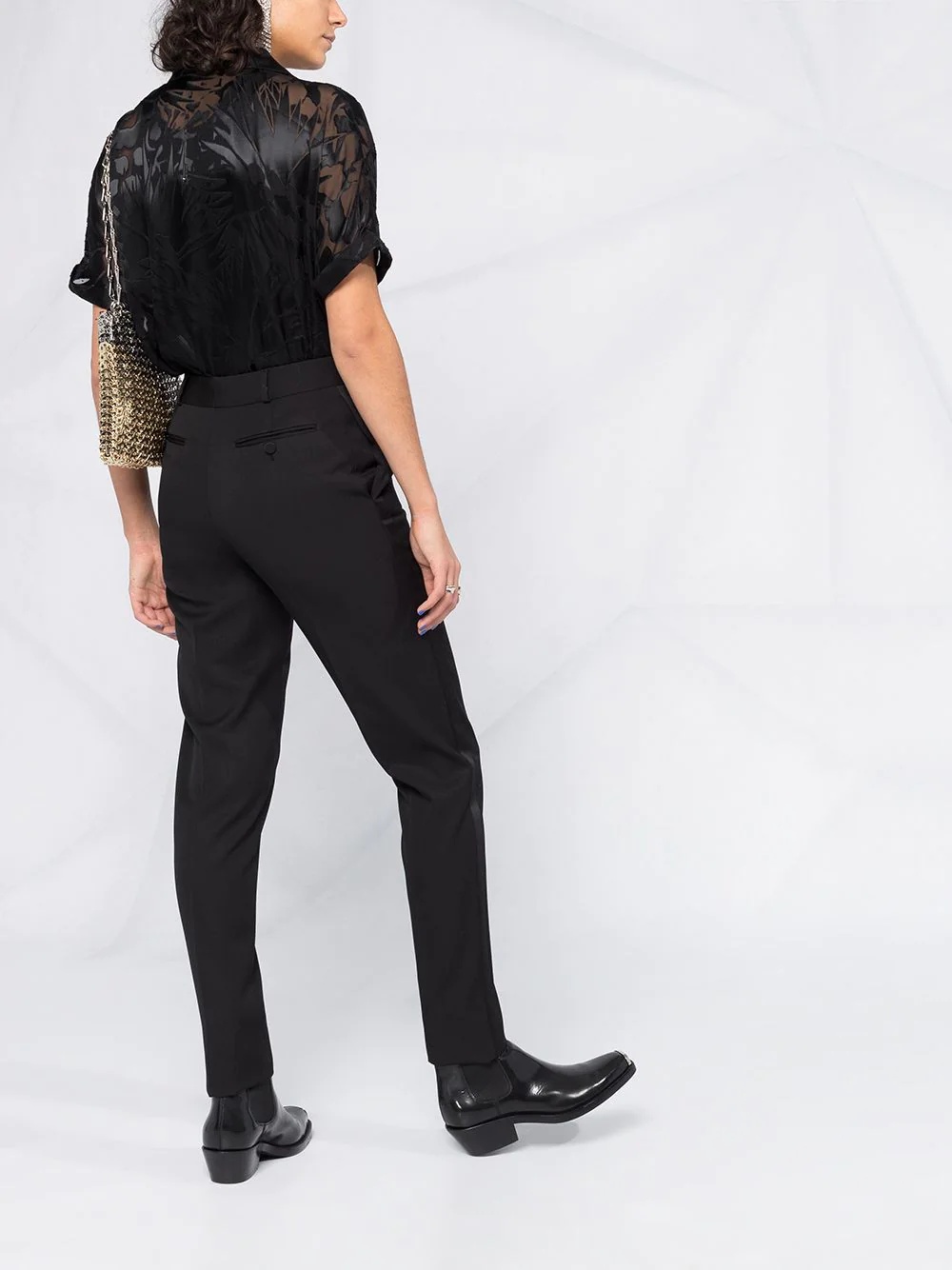 high-rise tailored trousers - 6
