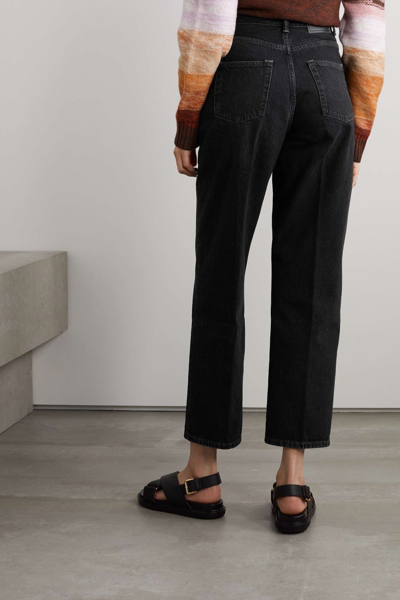 High-rise organic straight-leg jeans - 3