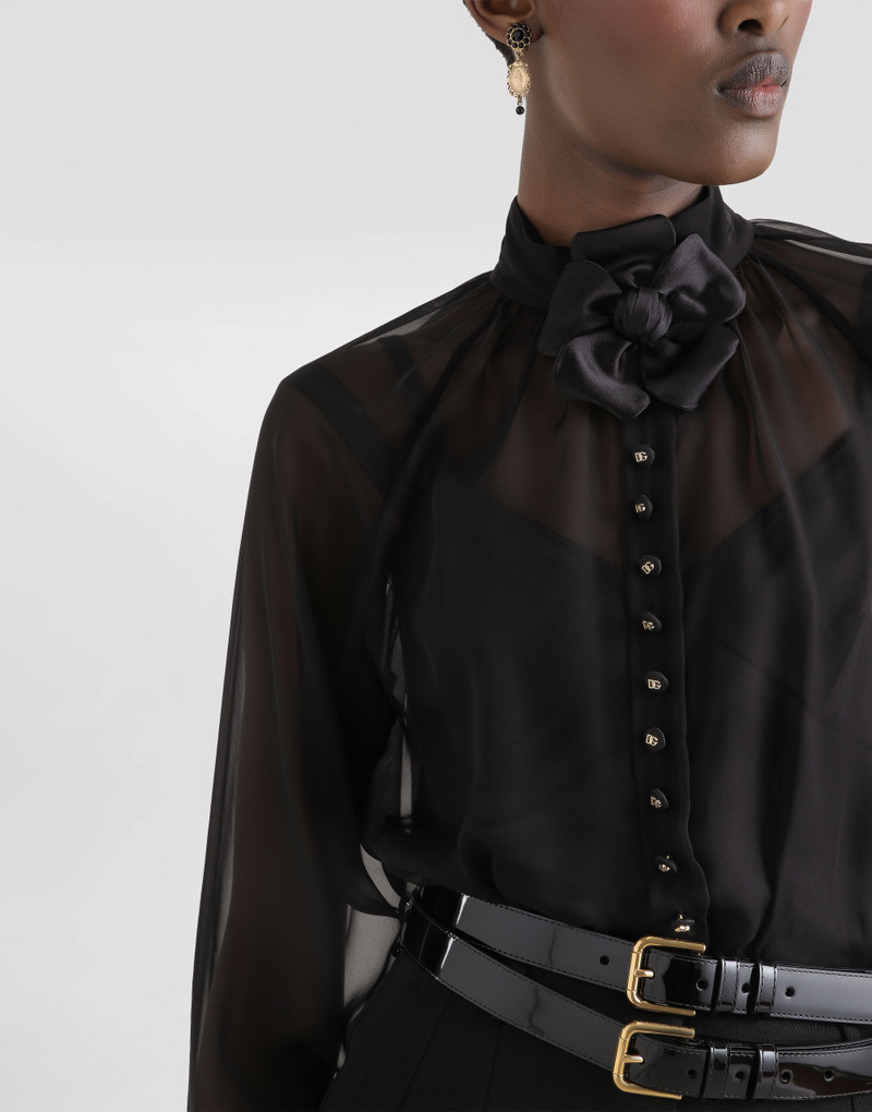 Chiffon blouse with flower detailing 5