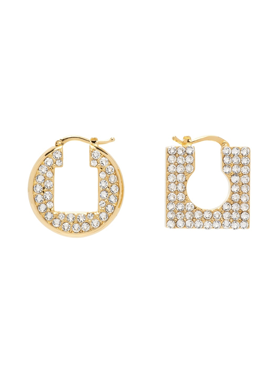 Gold Guirlande 'Les Boucles Rond Carré' Earrings - 1