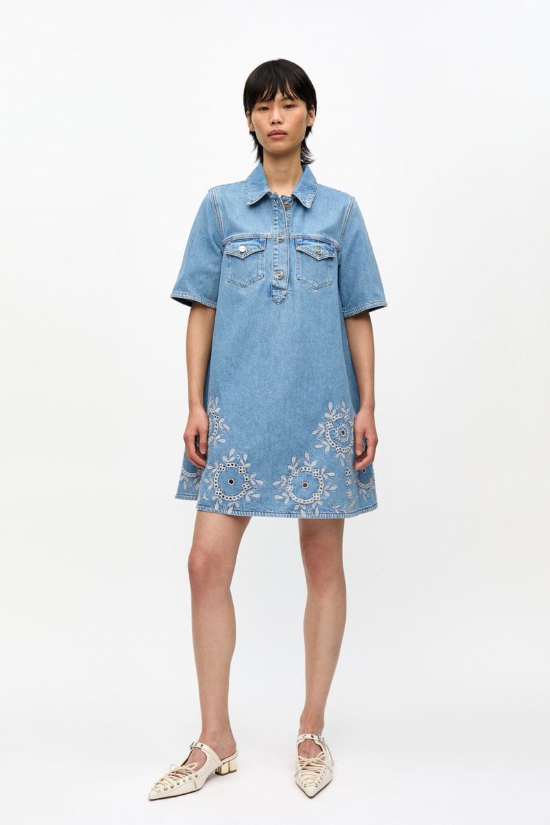 GANNI BRODERIE ANGLAISE MINI DRESS outlook