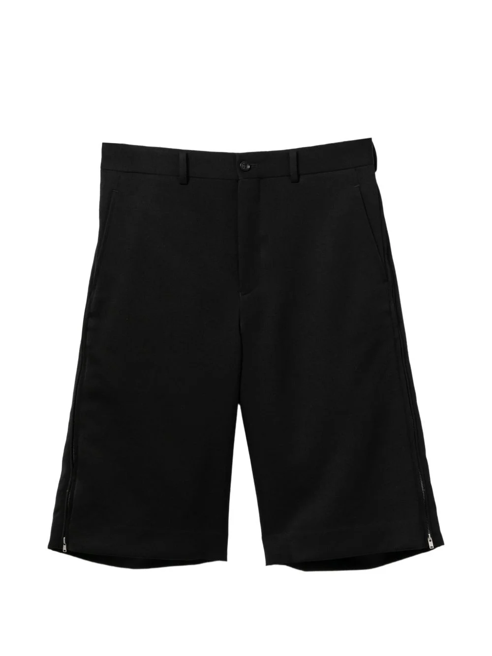 zip-detail wool shorts - 1