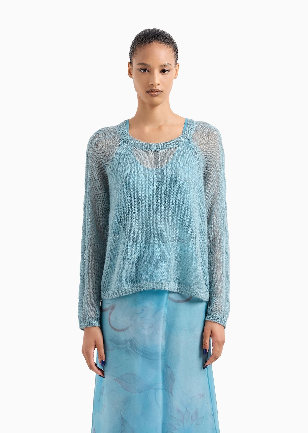 Mohair wool blend crew-neck jumper - 2