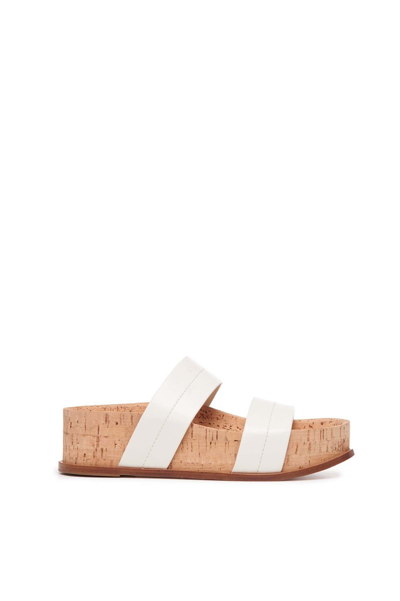 Striker Platform Sandal in Cream Leather 1