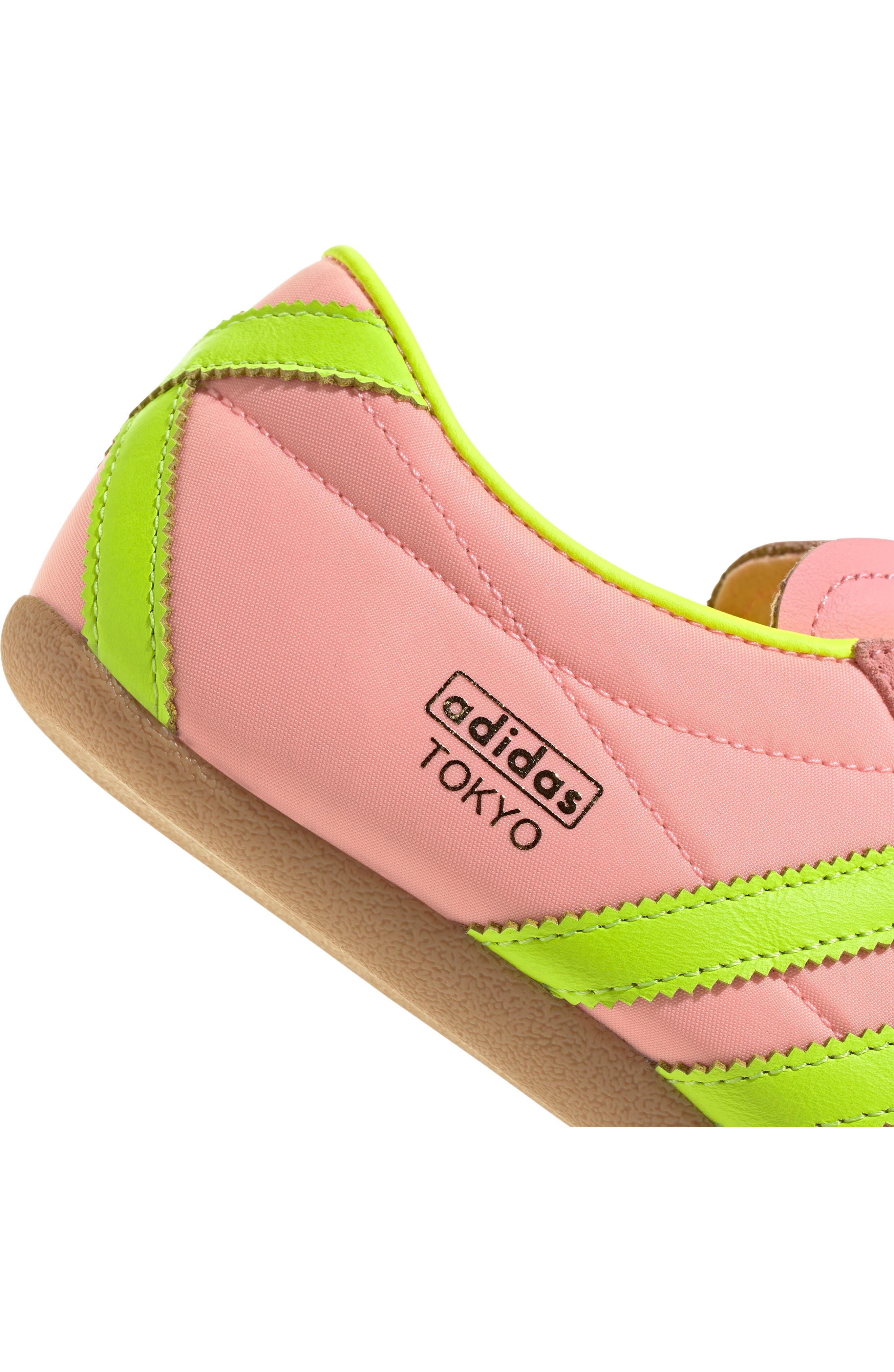 adidas Tokyo Low Top Suede Sneaker in Pink/Solar Yellow/Gum at Nordstrom - 7