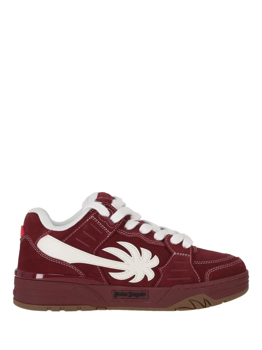 Palm Angels Venice Sneakers Suede Burgundy - White - 1