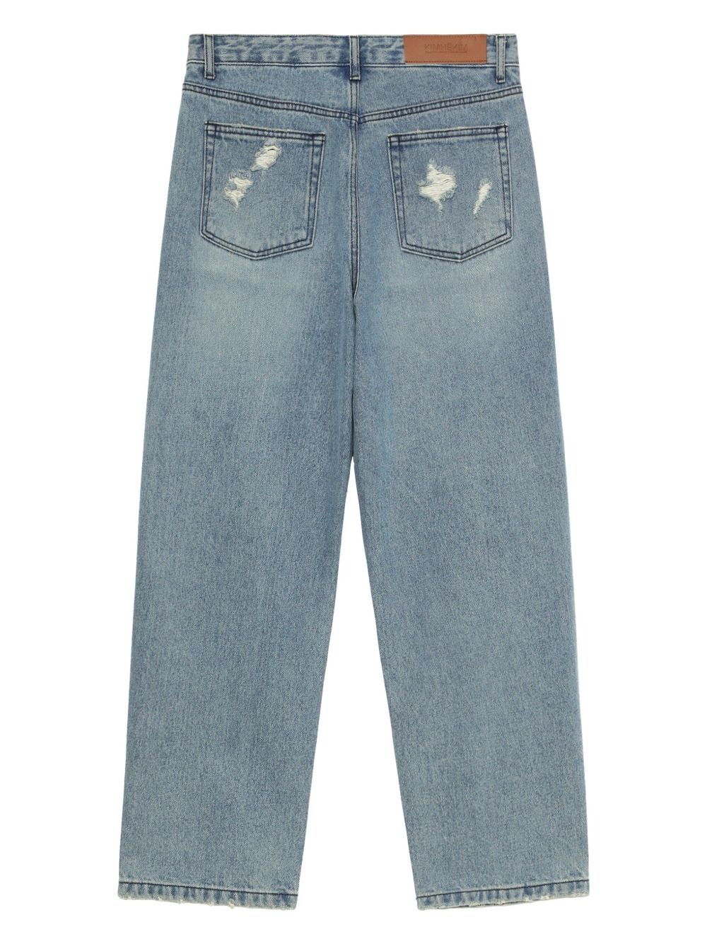 ripped straight jeans - 6