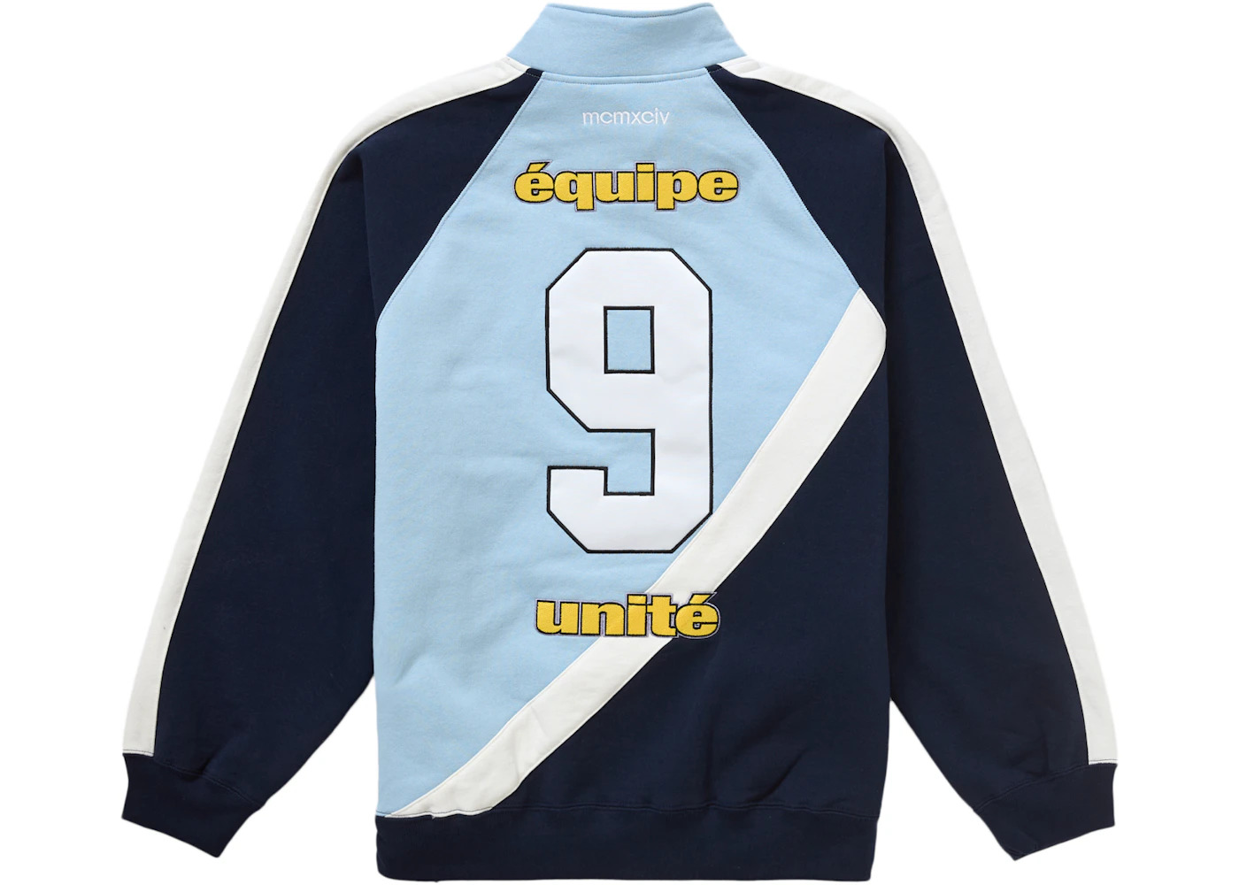 Supreme Equipe Half Zip Sweatshirt Light Blue - 2