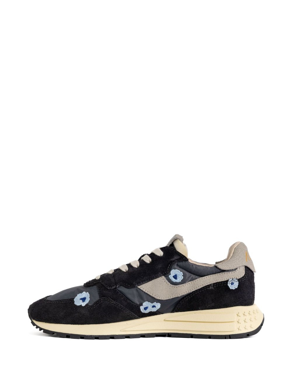 floral-embroidery low-top sneakers - 3