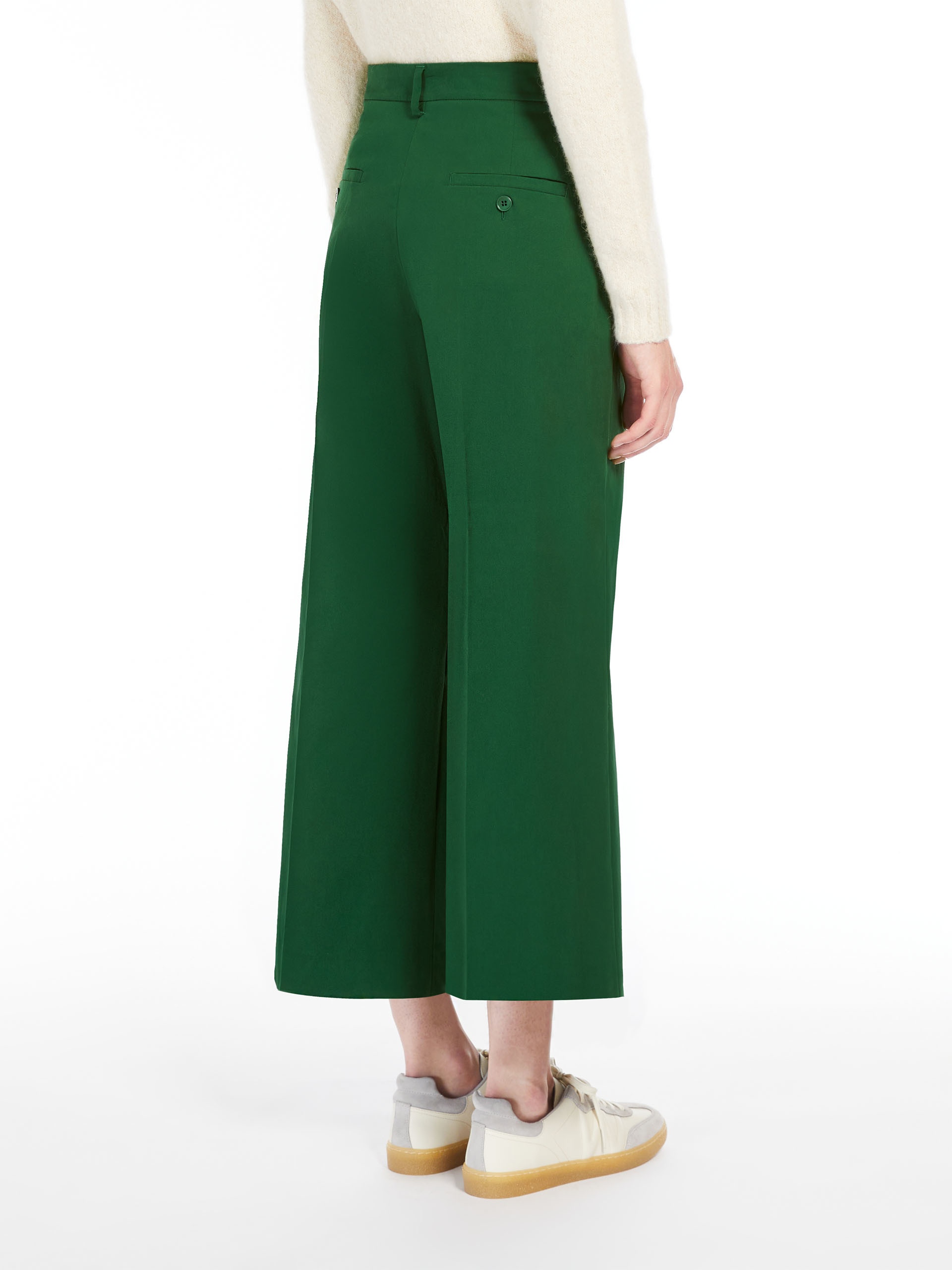 URIAL Cotton satin cropped trousers - 4