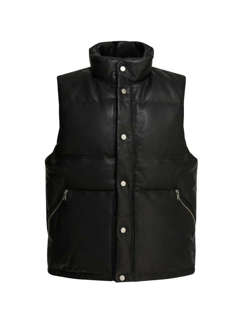 buttoned zip-up gilet 1