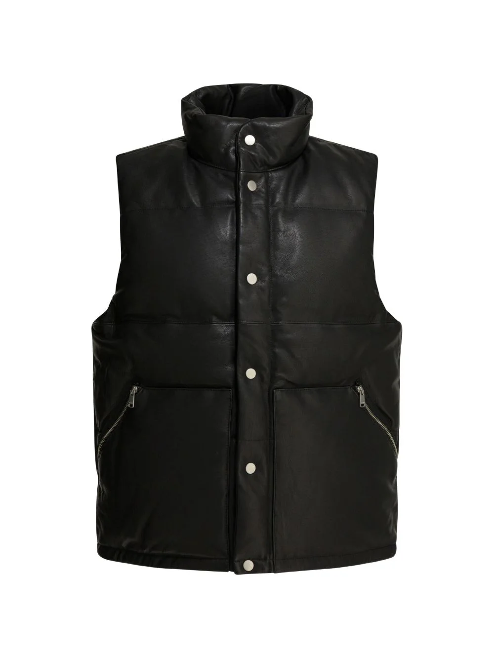 buttoned zip-up gilet - 1