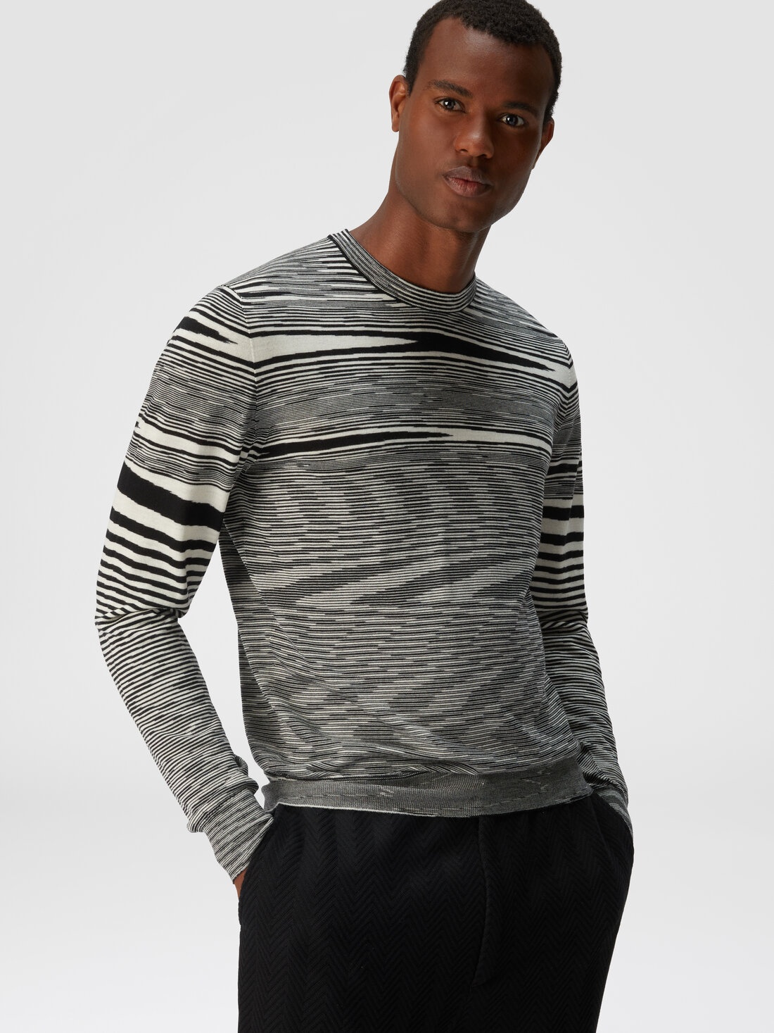 Slub crew-neck pullover - 4