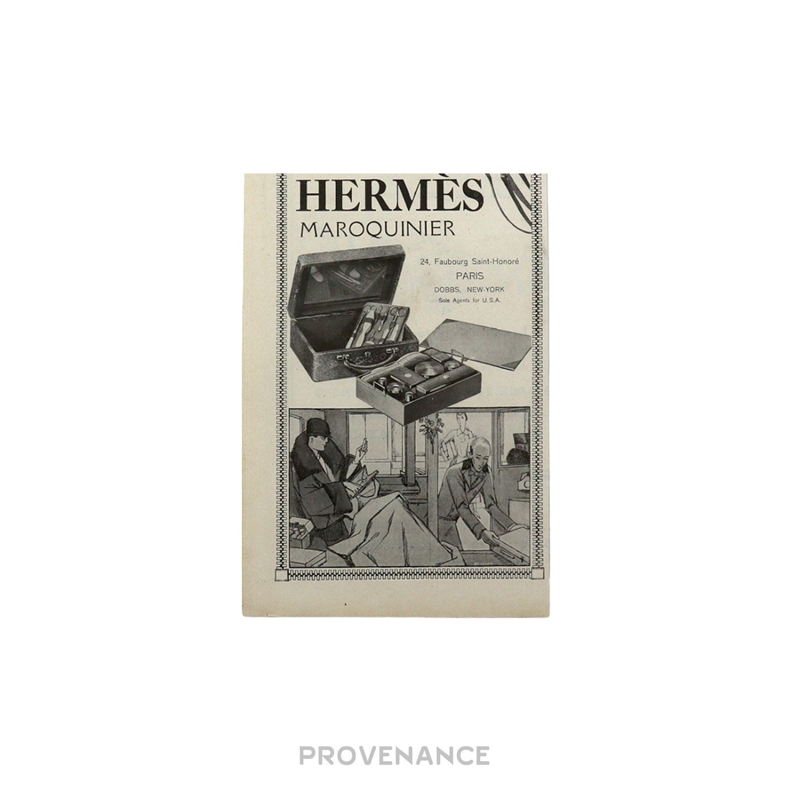 Hermes Antique Vintage Newsprint Ad - SELLIER MAROQUINIER - 5