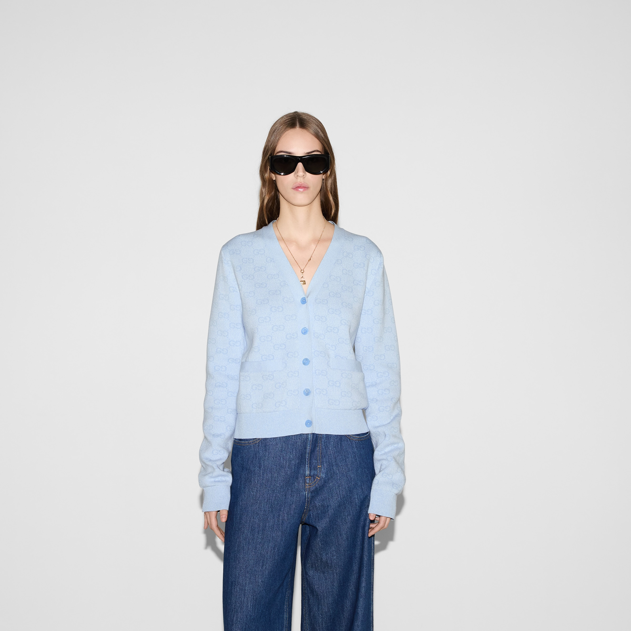 Fine cotton GG jacquard cardigan - 3
