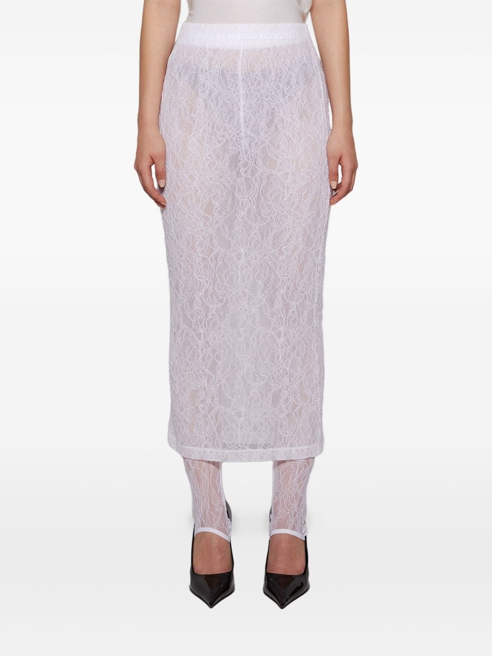 lace tube midi skirt - 3