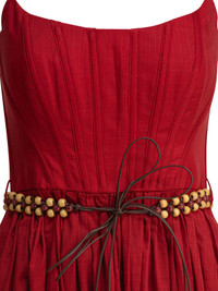 Zimmermann Rhiannon Corset Midi Dress Dresses Red