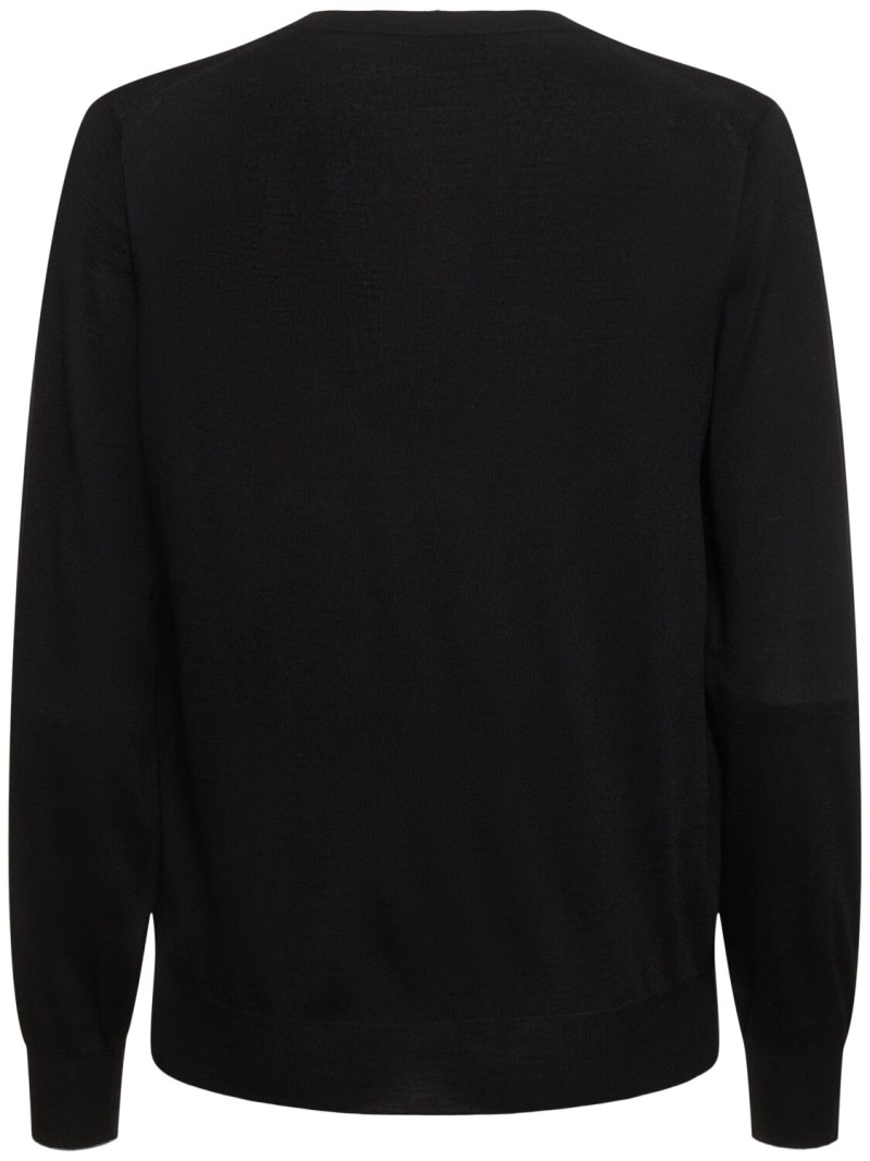 Wool cashmere crewneck sweater - 3