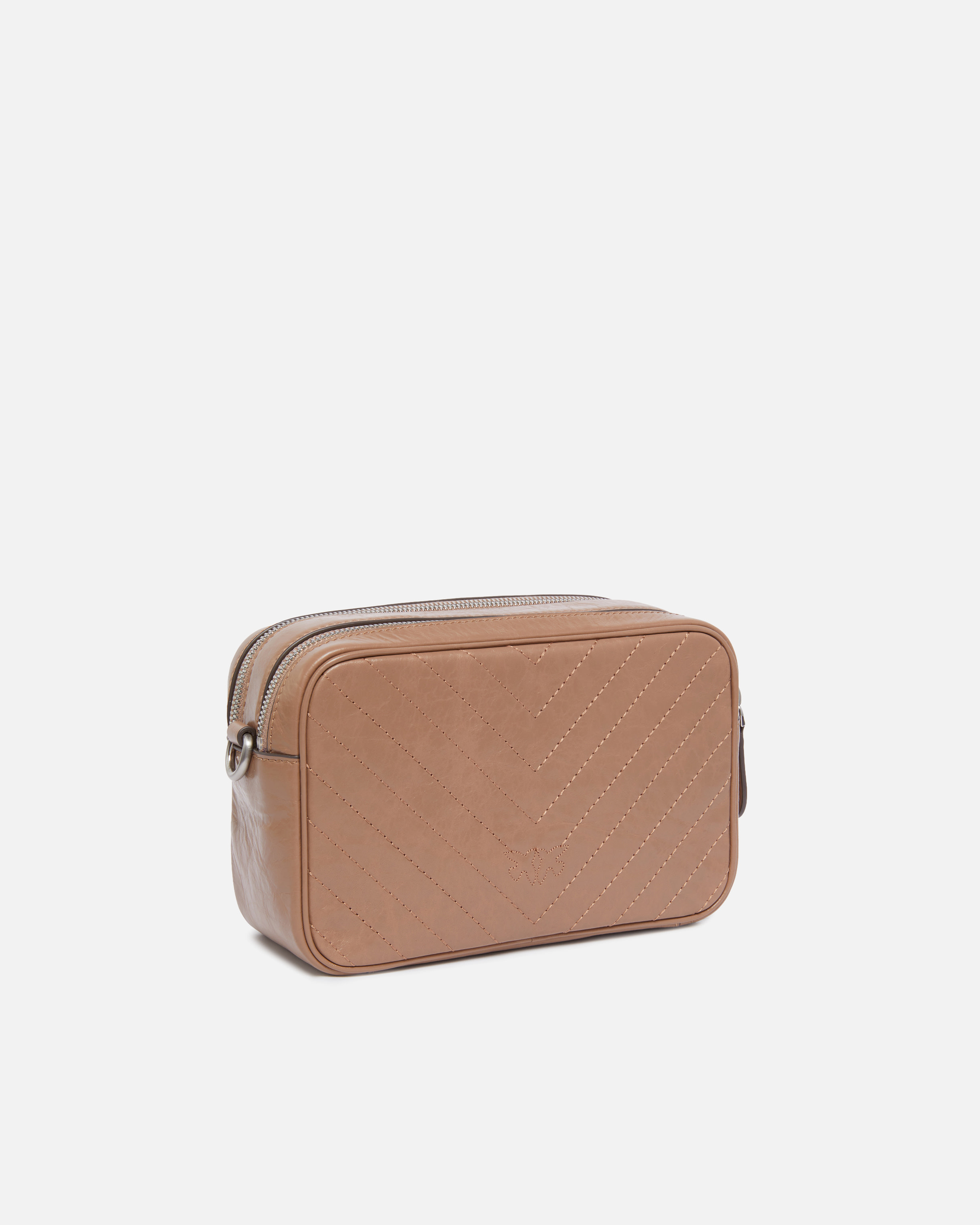 MEDIUM CHEVRON LEATHER CAMERA BAG WITH STRAP - 2