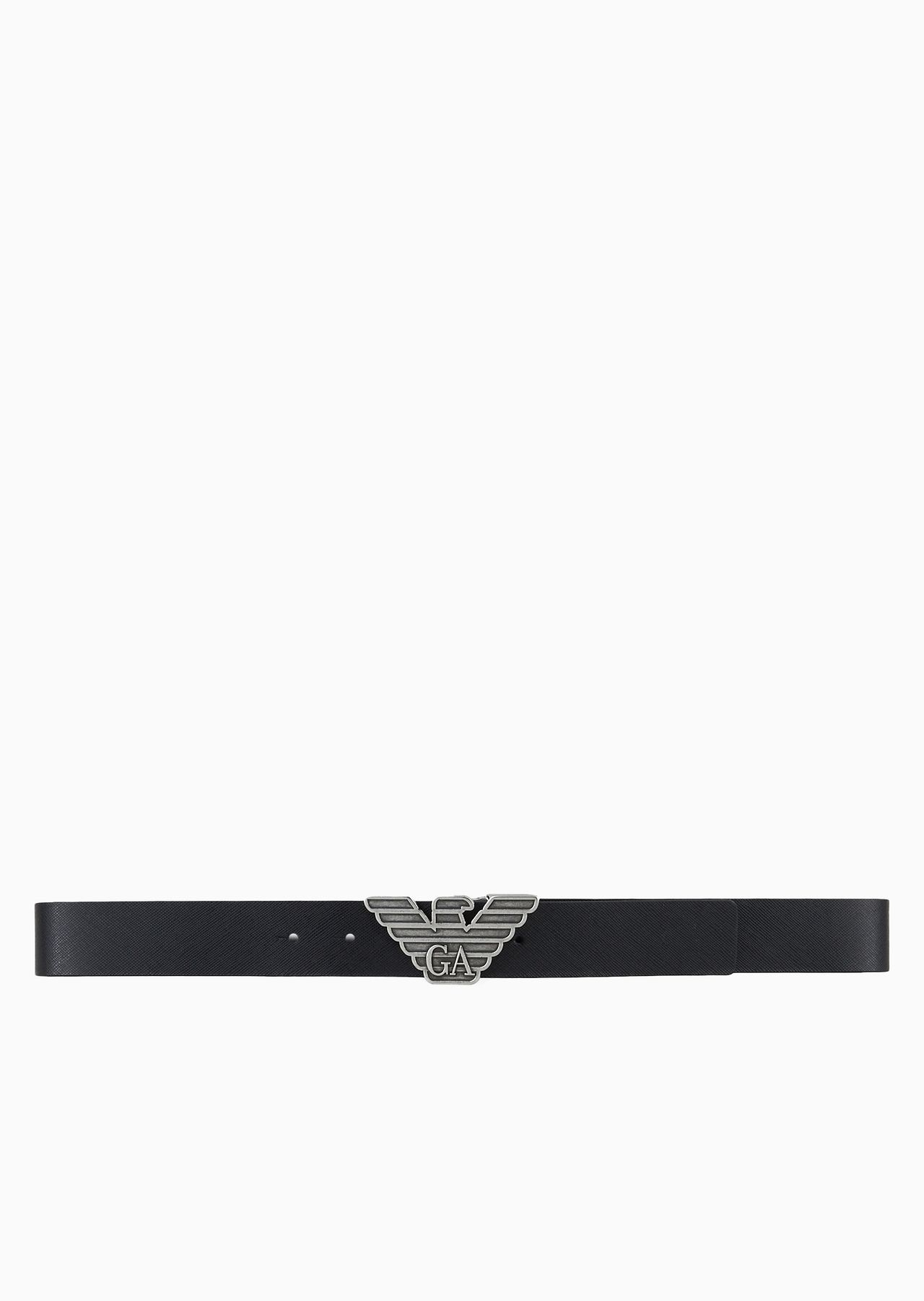 Gift box with reversible belt in Saffiano leather and interchangeable buckle - 3