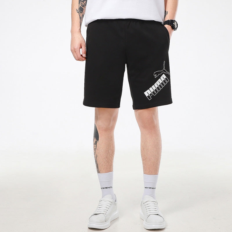PUMA Amplified Big Logo Shorts 'Black White' 588675-01 - 3