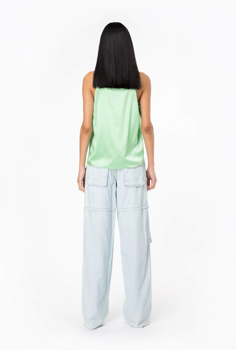 SLEEVELESS STRETCH SATIN TOP 5
