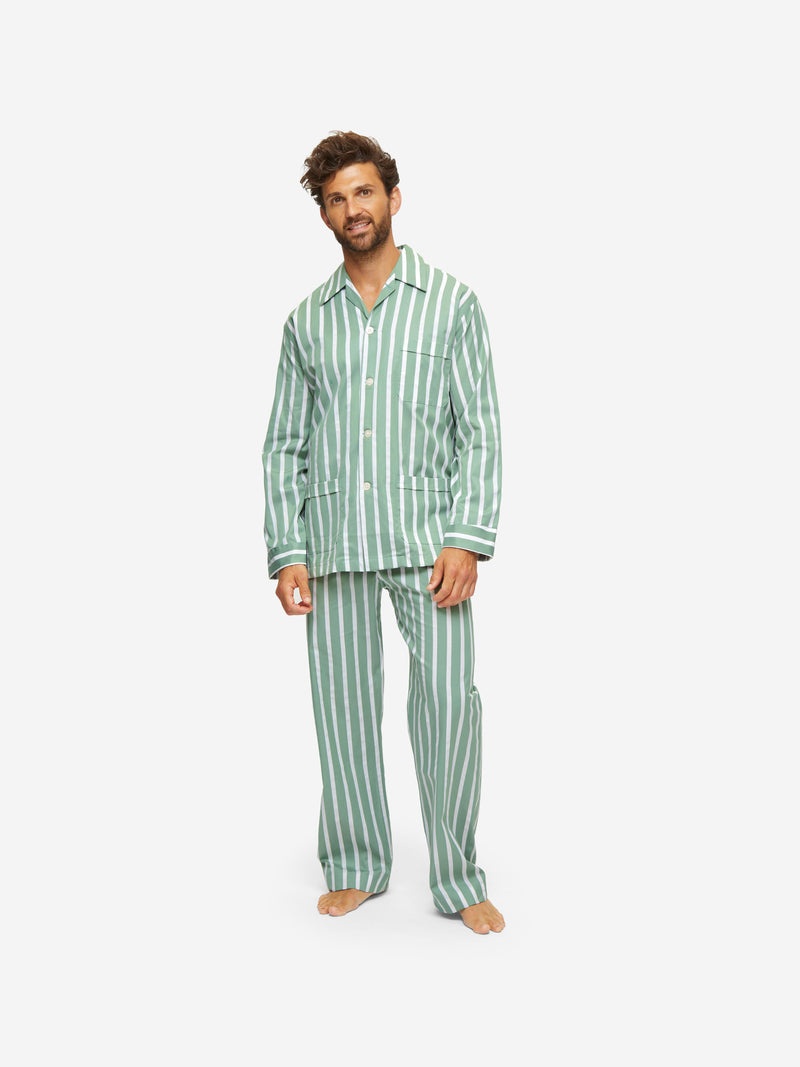 Men's Pyjamas Basel Micro Modal Stretch Sage Green