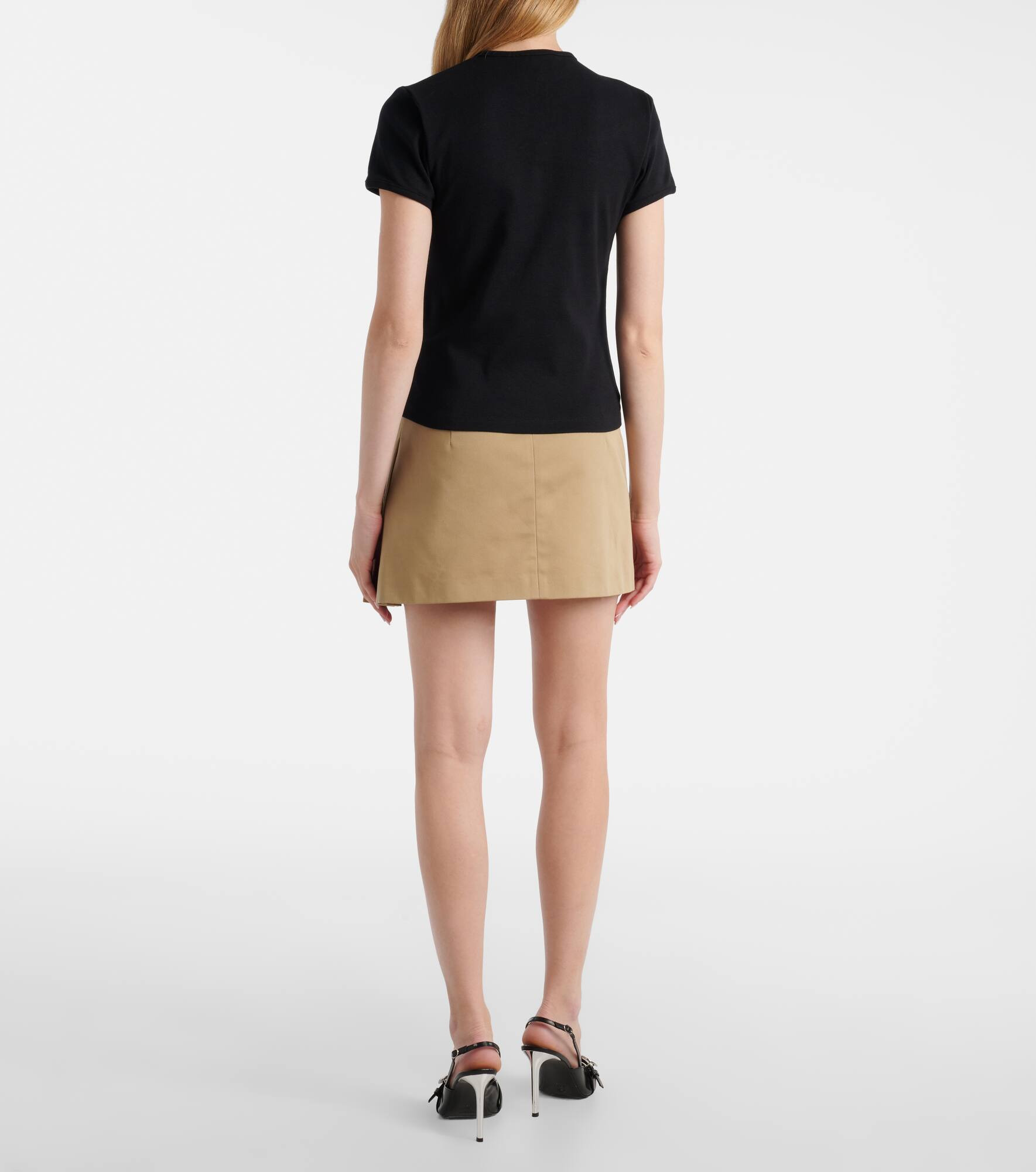 Cutout cotton T-shirt - 3