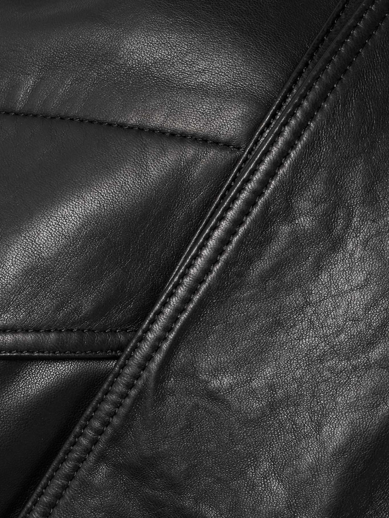 Ariste oversized paneled leather jacket Black - 5