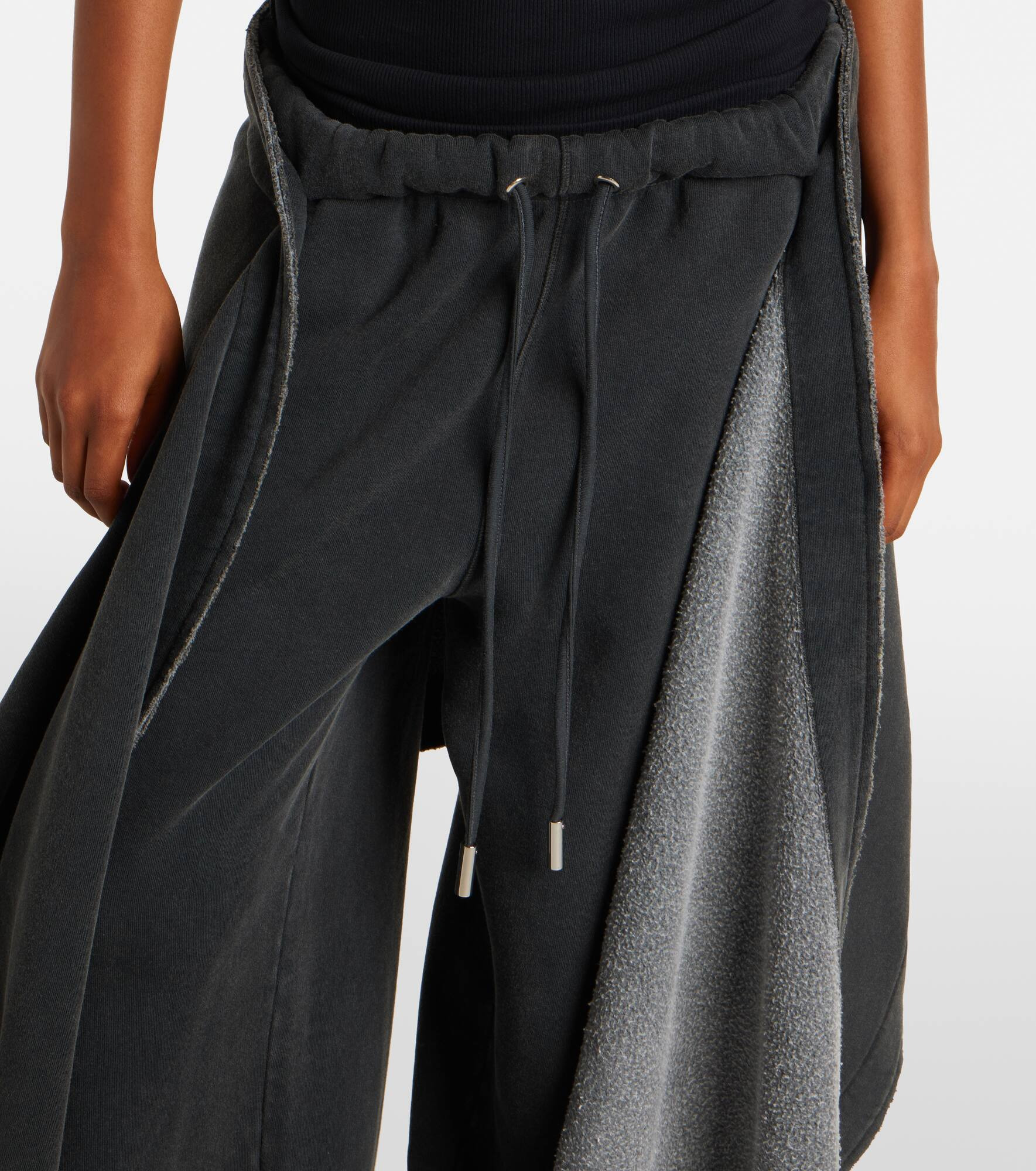 Cotton-blend French Terry sweatpants - 5