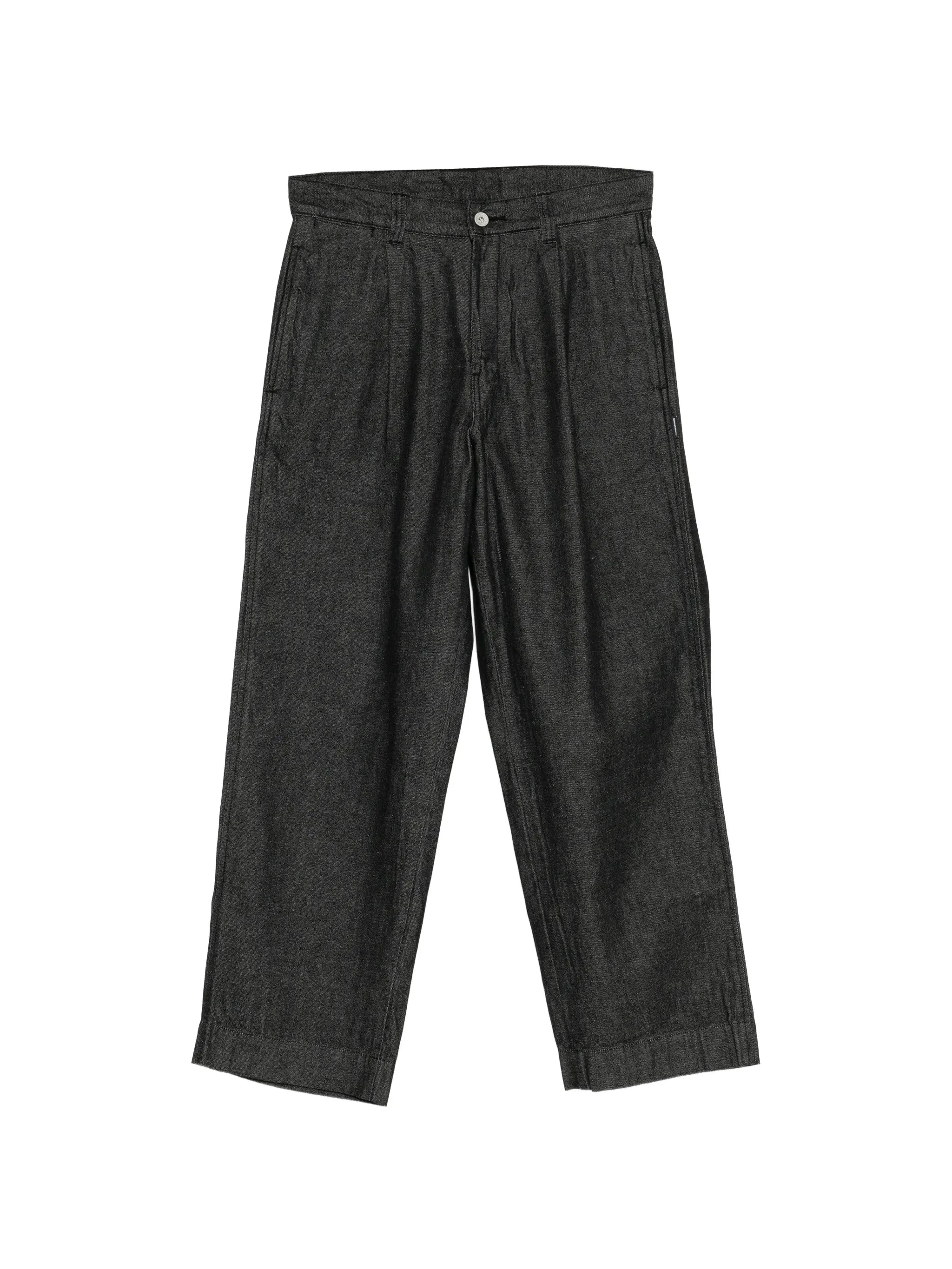 PLEATED DENIM JEANS - 1