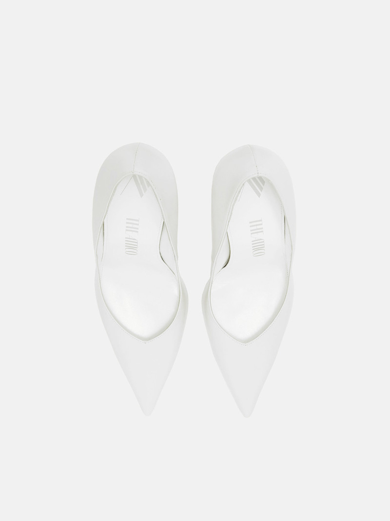 ''CHEOPE'' WHITE AND SILVER PUMP 4
