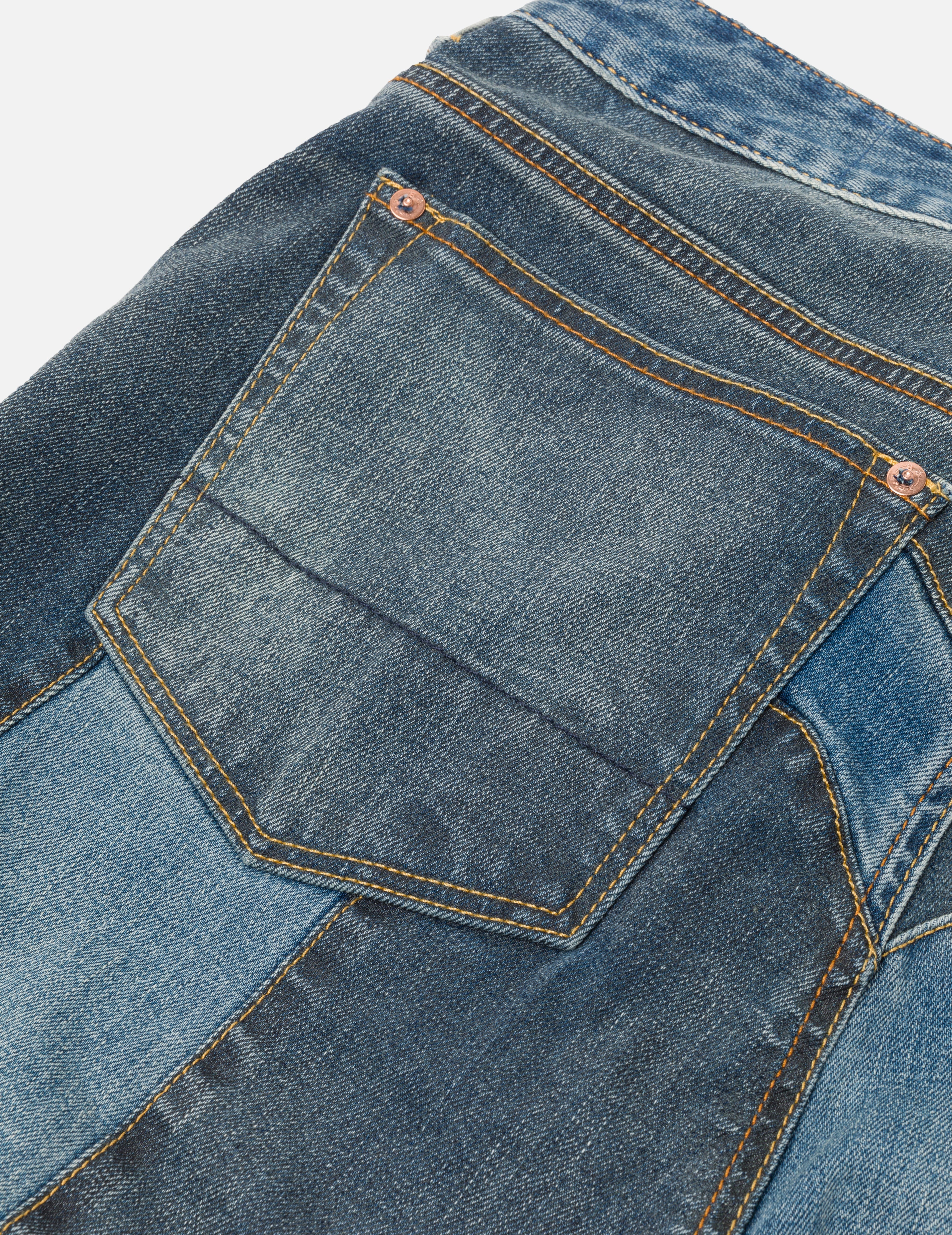 2-Tone Inserted Daicock Regular Fit Jeans #2000 - 5