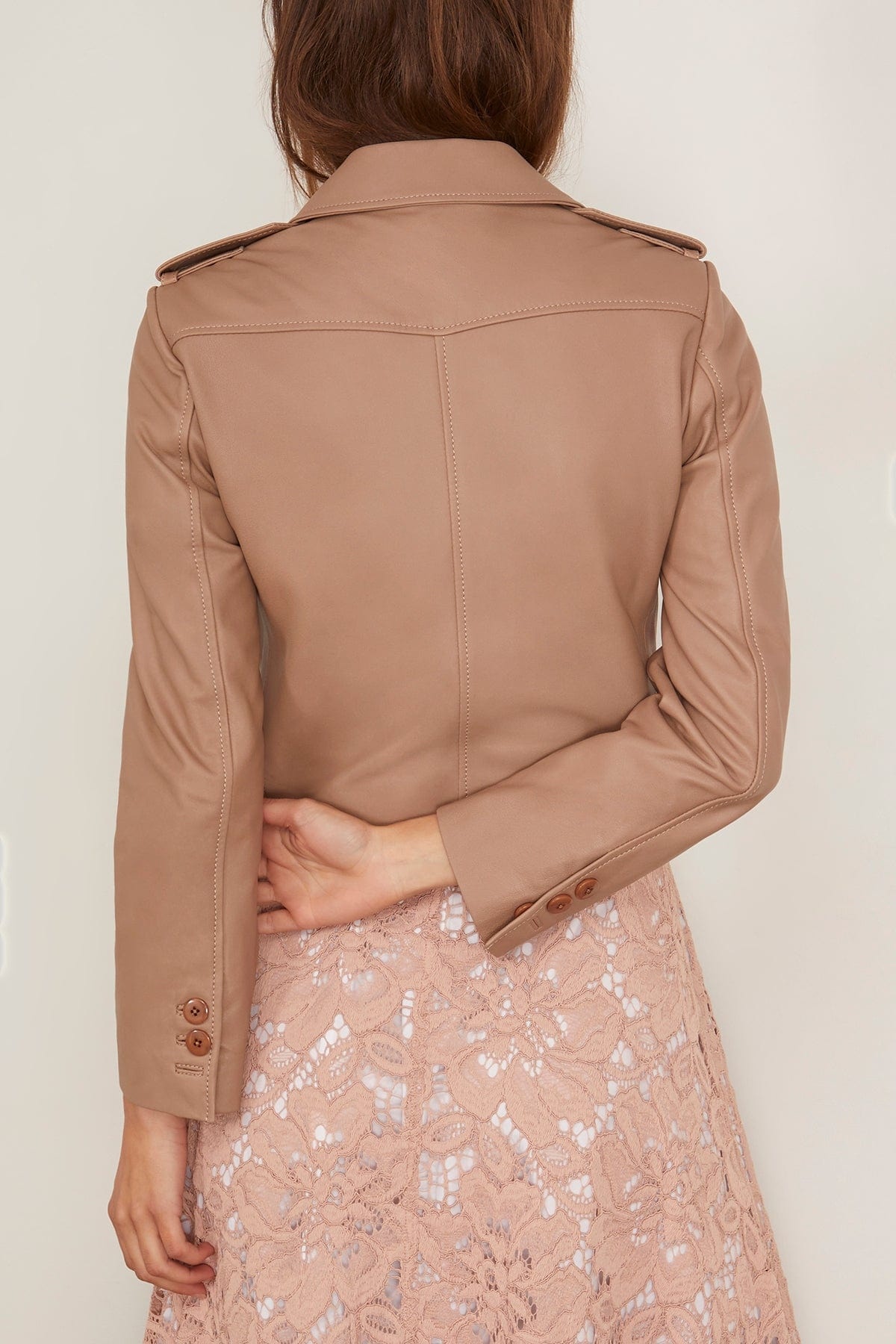 Sleek Statement I Jacket in Tan - 4