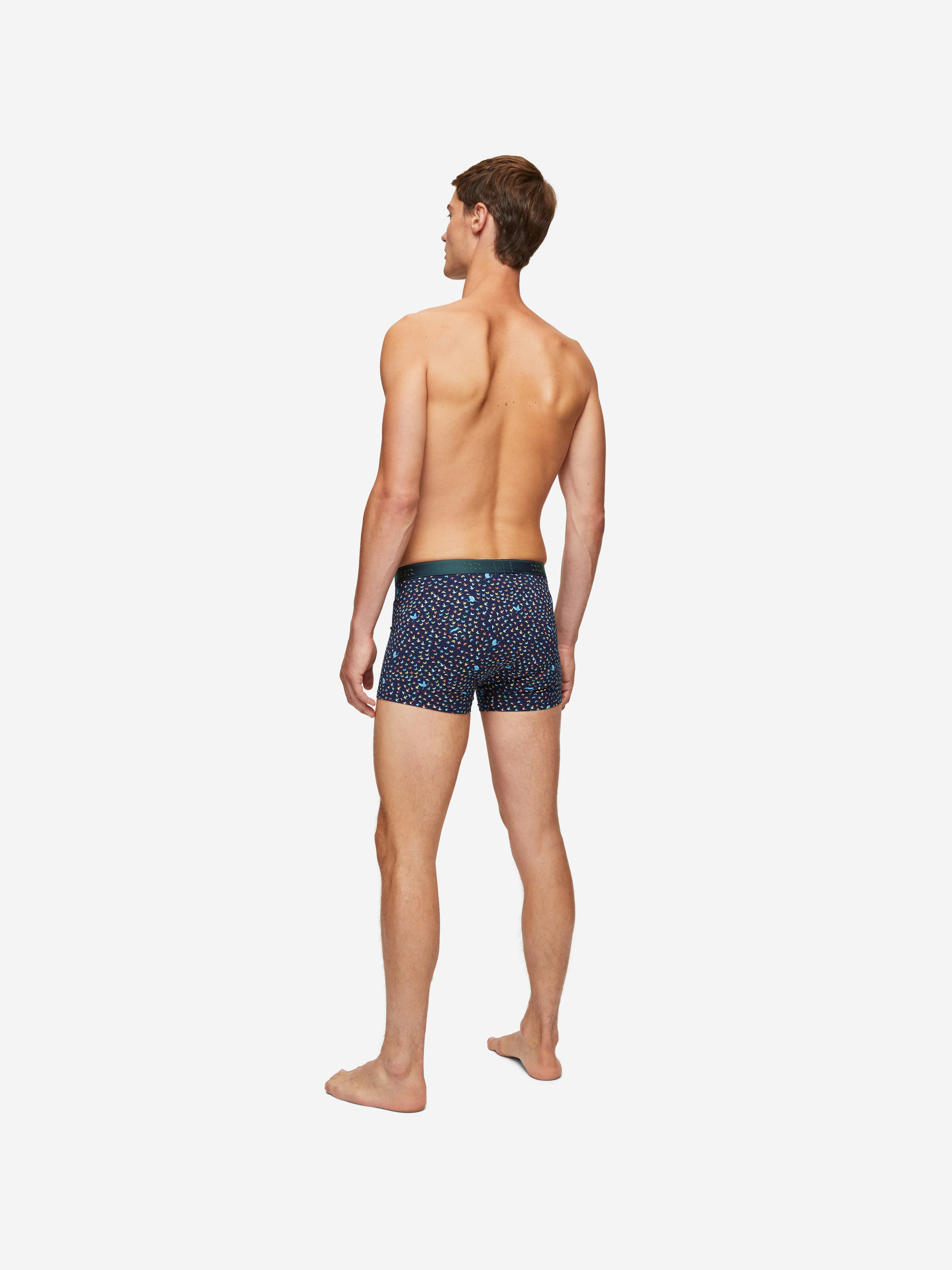 Men's Hipster Birds Pima Cotton Stretch Navy - 4