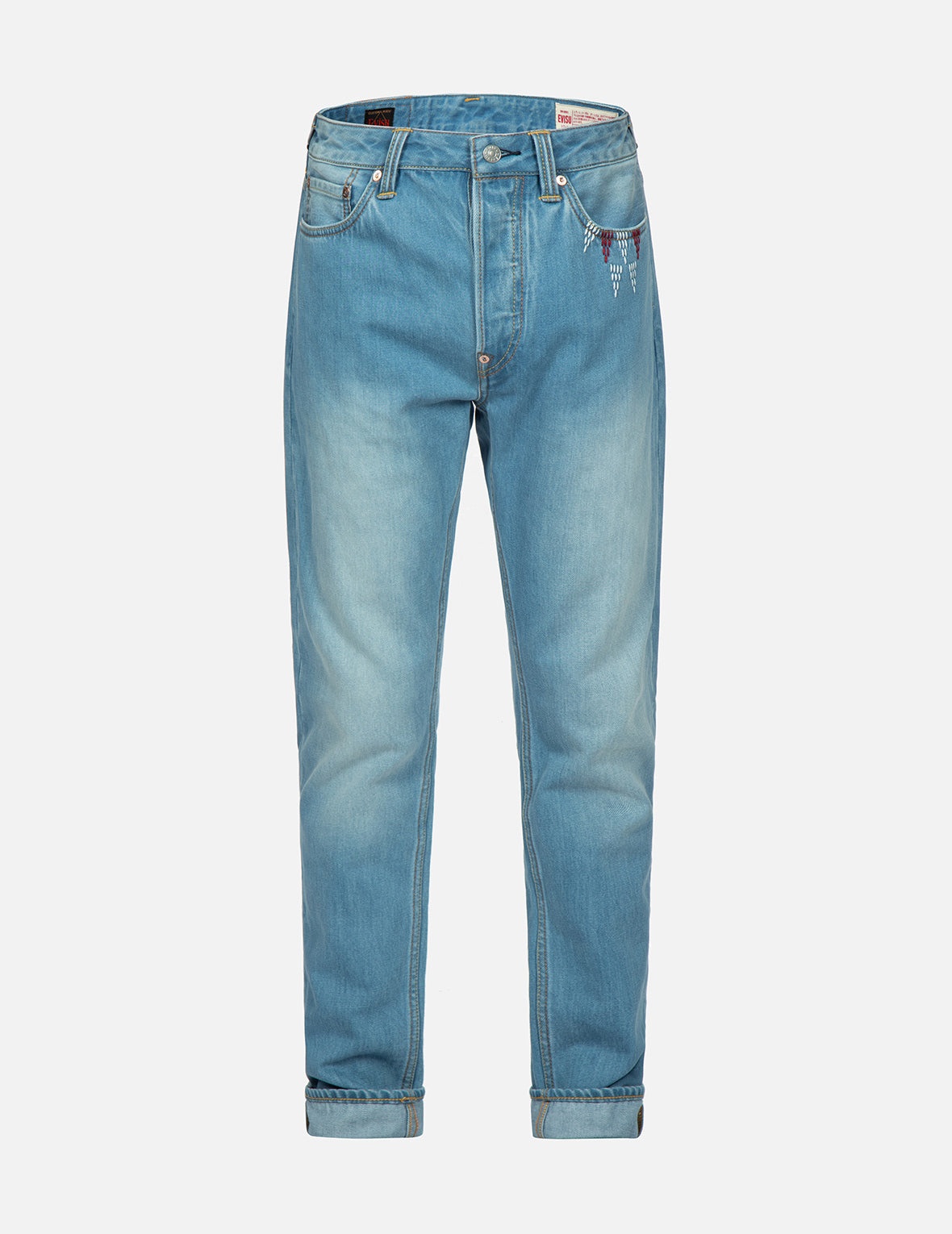 Nomadic-pattern Embroidered Daicock Insert Carrot-Fit Jeans #2017 - 2