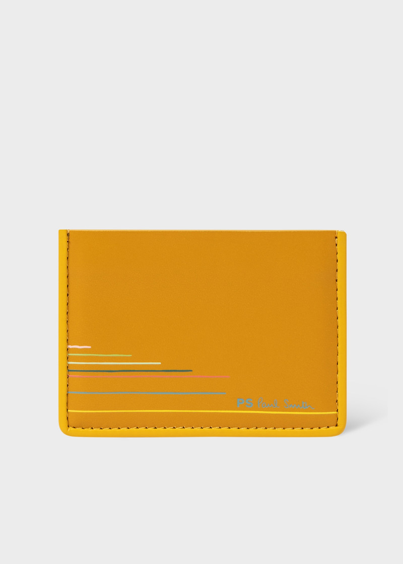Yellow Leather Credit Card Holder 1