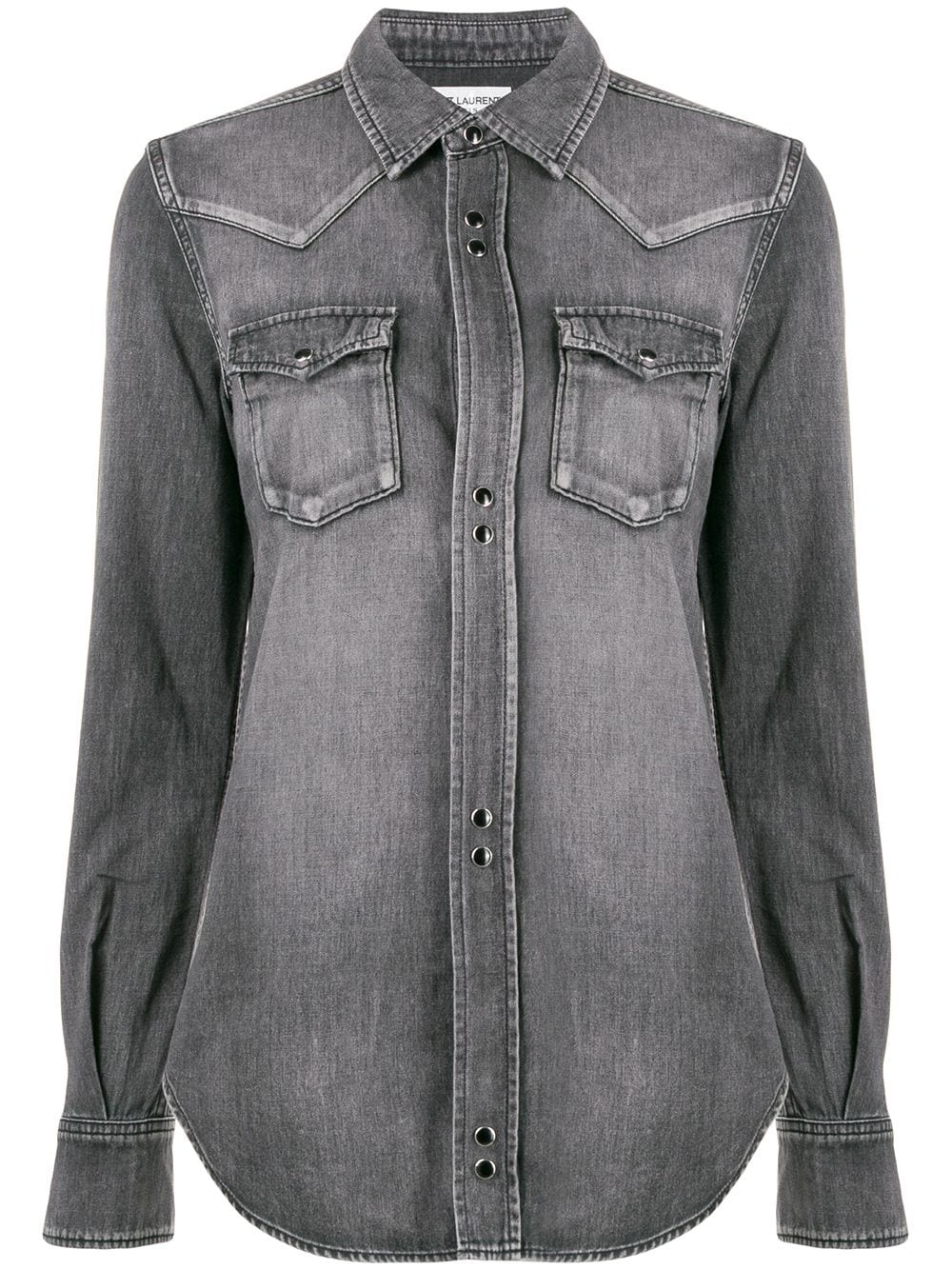 western-style denim shirt - 1