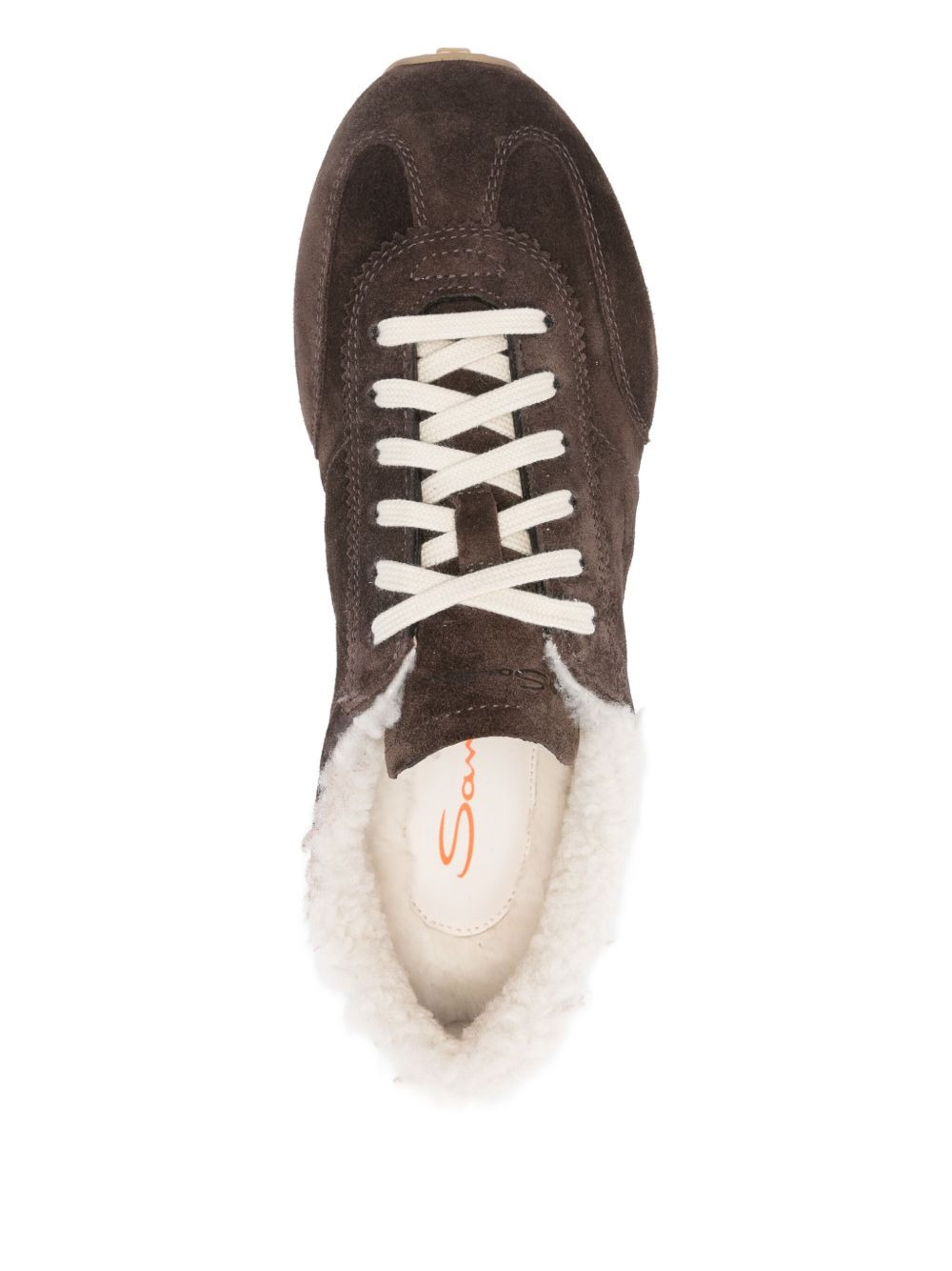 suede shearling sneakers - 4